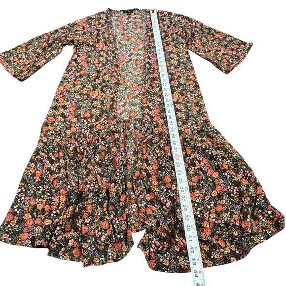 Jessica Simpson SMALL Garden Escape LEILANI floral open front cardigan duster - Picture 9 of 14